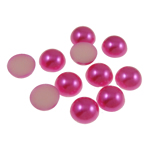 Cabochons en plastique, dôme, rose fuchsia, 12x5mm, 1000PC/sac, Vendu par sac