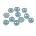 Plastik Cabochons, Plastic, Dome, blå, 6x3mm, 5000pc'er/Bag, Solgt af Bag