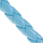 Lederband, PU Leder, blau, 5mm, 100m/Menge, verkauft von Menge