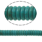 Tyrkysové korálky, Syntetický Turquoise, Rondelle, zelený, 12x3mm, Otvor:Cca 1mm, Cca 119PC/Strand, Prodáno za Cca 15 inch Strand