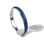 Emalje Mood fingerring, Messing, nikkel, bly & cadmium fri, 2.50mm, Hole:Ca. 16-19mm, 100pc'er/Bag, Solgt af Bag