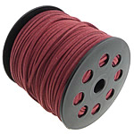 Wol Cord, Corduroy Cord, dubbelzijdige, donkerrood, 2.50x1.50mm, Lengte 100 Yard, Verkocht door PC