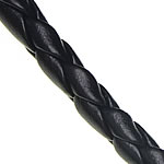 Kožené kabel, PU, černý, nikl a kadmium zdarma, 5mm, Délka 100 Yard, Prodáno By Lot