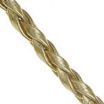 Cordon en cuir, cuir PU, Or, 3mm, Longueur 100 Yard, Vendu par lot