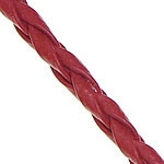 Cordon en cuir, cuir PU, rouge bordeaux, 3mm, Longueur 100 Yard, Vendu par lot