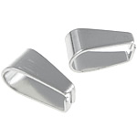 Brass Snap on Bail 304 Stainless Steel platinum color plated nickel lead & cadmium free Sold By Bag