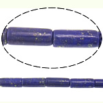 Coirníní lapis lazuli, Nádúrtha lapis lazuli, Tube, 10-11x4.5mm, Poll:Thart 1mm, Fad Thart 16 Inse, 5Snáitheanna/Lot, Thart 38ríomhairí pearsanta/Snáithe, Díolta De réir Lot