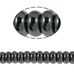 Granulos de hematita não-magnético, hematita não magnética, Rondelle, preto, Grade A, 14x7mm, Buraco:Aprox 2mm, comprimento 15.5 inchaltura, 10vertentespraia/Lot, vendido por Lot