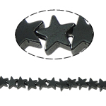 Magnetische Hämatit Perlen, Non- magnetische Hämatit, Stern, schwarz, Grade A, 5x2mm, Bohrung:ca. 1mm, Länge 15.5 ZollInch, 10SträngeStrang/Menge, verkauft von Menge