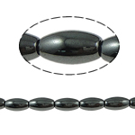 Abalorios de Hematita no Magnética, Óvalo, Negro, Grado A, 12x6mm, agujero:aproximado 1.5mm, longitud 15.5 Inch, 10Strandsfilamento/Grupo, Vendido por Grupo