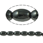 Icke-magnetiska Hematitpärlor, Icke-magnetisk hematit, Oval, svart, Grade A, 12x8mm, Hål:Ca 2mm, Längd 15.5 inch, 10Strands/Lot, Säljs av Lot