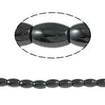 Abalorios de Hematita no Magnética, Óvalo, Negro, Grado A, 8x5mm, agujero:aproximado 1.5mm, longitud 15.5 Inch, 10Strandsfilamento/Grupo, Vendido por Grupo