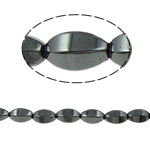 Abalorios de Hematita no Magnética, Óvalo, Negro, Grado A, 12x8mm, agujero:aproximado 1.5mm, longitud 15.5 Inch, 10Strandsfilamento/Grupo, Vendido por Grupo