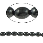 Granulos de hematita não-magnético, hematita não magnética, Oval, preto, Grade A, 12x8mm, Buraco:Aprox 1.5mm, comprimento 15.5 inchaltura, 10vertentespraia/Lot, vendido por Lot