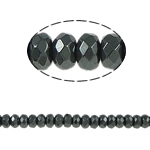 Perles hématites amagnétiques, hématite non magnétique, rondelle, noire, grade A, 4x3mm, Trou:Environ 1mm, Longueur 15.5 pouce, 10Strandstoron/lot, Vendu par lot