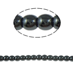 Magnetiske Hematite Beads, Magnetisk Hæmatit, Runde, sort, klasse A, 3mm, Hole:Ca. 1mm, Længde 15.5 inch, 10Strands/Lot, Solgt af Lot