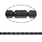 Perles hématites amagnétiques, hématite non magnétique, pilier, noire, grade A, 3x5mm, Trou:Environ 1mm, Longueur 15.5 pouce, 10Strandstoron/lot, Vendu par lot