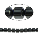 Perline in ematite non magnetico, Colonna, nero, grado A, 7x7mm, Foro:Appross. 1.5mm, Lunghezza 15.5 pollice, 10Strandstrefolo/lotto, Venduto da lotto