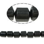 Granulos de hematita não-magnético, hematita não magnética, Coluna, preto, Grade A, 8x8mm, Buraco:Aprox 1.5mm, comprimento 15.5 inchaltura, 10vertentespraia/Lot, vendido por Lot