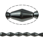 Magnetiske Hematite Beads, Ikke-magnetisk hæmatit, Bicone, sort, klasse A, 6x12mm, Hole:Ca. 1.5mm, Længde 15.5 inch, 10Strands/Lot, Solgt af Lot