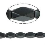 Perles hématites amagnétiques, hématite non magnétique, ovale, noire, grade A, 10x20mm, Trou:Environ 1.5mm, Longueur 15.5 pouce, 10Strandstoron/lot, Vendu par lot