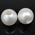 South Sea Shell Kralen, Ronde, wit, 11x12mm, Gat:Ca 5mm, 10pC's/Bag, Verkocht door Bag