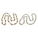 South Sea Shell Ketting, Ronde, gemengde kleuren, 10mm, Lengte Ca 35 inch, 3strengen/Bag, 88pC's/Strand, Verkocht door Bag