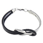 Koskind Bracelet, med 316L Stainless Steel, nikkel, bly & cadmium fri, 3mm, 14mm, 6.5mm, Solgt Per Ca. 8.5 inch Strand