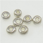 Silver Lined Beads Gloine Síl, Coirníní Gloine Síl, Rondelle, airgid, 2x1.90mm, Poll:Thart 1mm, Díolta De réir Mála