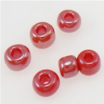 Regenbogen Glas-Rocailles, rot, 2x1.90mm, Bohrung:ca. 1mm, verkauft von Tasche