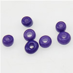 Matglas zaad kralen, Glas rocailles, Rondelle, frosted, purper, 2x1.90mm, Gat:Ca 1mm, Verkocht door Bag