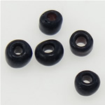 Frosted Glass Seed Beads Rondelle black Approx 1mm Sold By Bag