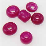 Lustered Glass Seed Beads Rondelle fuchsia pink Approx 1mm Sold By Bag