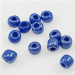 Lustered Glass Seed Beads Rondelle blue Approx 1mm Sold By Bag