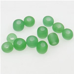 Matglas zaad kralen, Glas rocailles, Rondelle, frosted, groen, 3x3.60mm, Gat:Ca 1mm, Verkocht door Bag