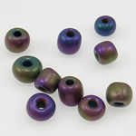 Matglas zaad kralen, Glas rocailles, Rondelle, frosted, gemengde kleuren, 3x3.60mm, Gat:Ca 1mm, Verkocht door Bag