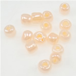 Pastel glas rocailles, Rondelle, roze, 3x3.60mm, Gat:Ca 1mm, Verkocht door Bag