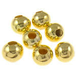 Iron Jewelry Beads Round gold color plated nickel lead & cadmium free Sold By Bag