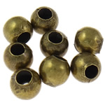 Iron Jewelry Beads Round antique bronze color plated nickel lead & cadmium free 5mm Approx 2mm Sold By Bag