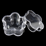 Scatola di gioielli Nail, plastica, Fiore, traslucido, bianco, 32x17x32mm, 5PC/borsa, Venduto da borsa