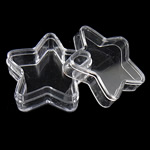 Jewelry Beads Container Plastic Star translucent white Sold By PC