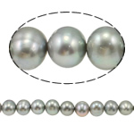 Barokní kultivované sladkovodní perle, Sladkovodní Pearl, šedá, 10-11mm, Otvor:Cca 0.8mm, Prodáno za 15.5 inch Strand