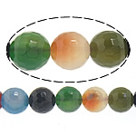 Prirodni Rainbow ahat perle, Rainbow Agate, Krug, faceted, 8mm, Rupa:Približno 1mm, Dužina Približno 14.5 inčni, 10pramenovi/Lot, Približno 45računala/Strand, Prodano By Lot