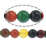 Φυσικό χάντρες Agate Rainbow, Rainbow Agate, Γύρος, 8mm, Τρύπα:Περίπου 1mm, Μήκος Περίπου 14.5 inch, 10Σκέλη/Παρτίδα, Περίπου 45PCs/Strand, Sold Με Παρτίδα