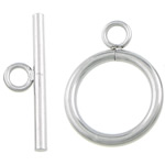 Fermaglio olivetta in acciaio inossidabile , acciaio inox, a filo singolo, colore originale, 23.5x2mm, 3mm, 20.8x15.8x2mm, Foro:Appross. 3mm, 50Setsinsieme/lotto, Venduto da lotto