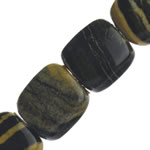 Duha žíly Korálky, Duha Veines kámen, Náměstí, přírodní, 17x17x6mm, Otvor:Cca 1mm, Cca 23PC/Strand, Prodáno za Cca 15.5 inch Strand