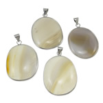 Bijoux pendentifs agate, agate mixte, mélangé, 36-39mm, Trou:Environ 5x8mm, 10PC/sac, Vendu par sac