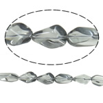 Abalorios de Cristal, Pepitas, Gris, 18-25mm, agujero:aproximado 1.2-1.5mm, longitud 15.5 Inch, 20Strandsfilamento/Grupo, Vendido por Grupo