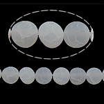 Perles agates effloresces naturelles , agate effleurant, Rond, blanc, 8mm, Trou:Environ 1mm, Longueur Environ 14.5 pouce, 10Strandstoron/lot, Vendu par lot