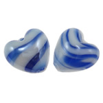 Plattierte Lampwork Perlen, Herz, 20x15mm, Bohrung:ca. 2mm, 100PCs/Tasche, verkauft von Tasche